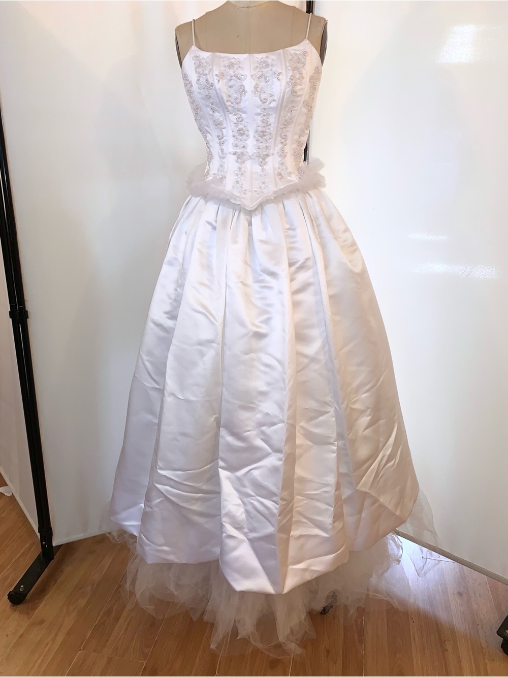 David’s Bridal Oleg Cassini Wedding ballgown style corset top Skirt 4 - Picture 3 of 10